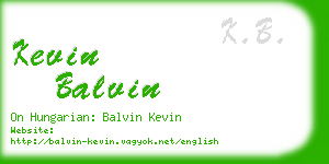 kevin balvin business card